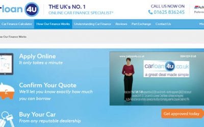High impact TV advert on ITV for UKs leading car finance broker